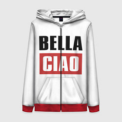Толстовка на молнии женская Bella Ciao, цвет: 3D-красный