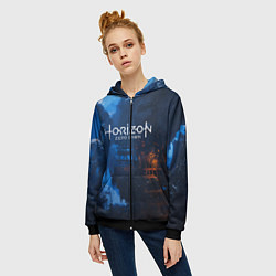 Толстовка на молнии женская HORIZON ZERO DAWN, цвет: 3D-черный — фото 2