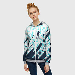 Толстовка на молнии женская CS GO КС ГО, цвет: 3D-меланж — фото 2