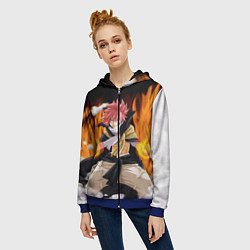 Толстовка на молнии женская FAIRY TAIL ХВОСТ ФЕИ, цвет: 3D-синий — фото 2