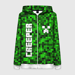 Женская толстовка на молнии MINECRAFT CREEPER