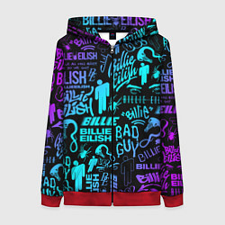 Толстовка на молнии женская BILLIE EILISH БИЛЛИ АЙЛИШ, цвет: 3D-красный