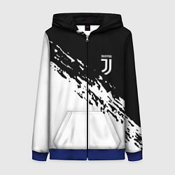 Толстовка на молнии женская JUVENTUS, цвет: 3D-синий