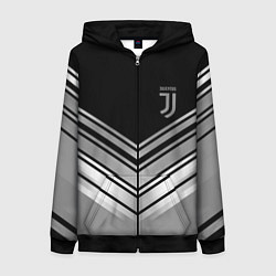 Толстовка на молнии женская JUVENTUS, цвет: 3D-черный