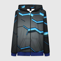 Женская толстовка на молнии 3D Плиты