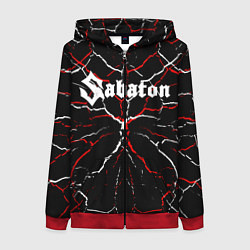 Толстовка на молнии женская Sabaton, цвет: 3D-красный