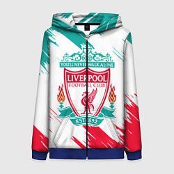 Толстовка на молнии женская LIVERPOOL, цвет: 3D-синий