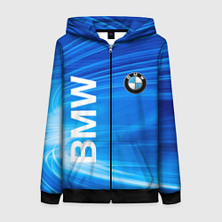 Толстовка на молнии женская BMW, цвет: 3D-черный