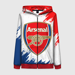 Толстовка на молнии женская ARSENAL, цвет: 3D-красный