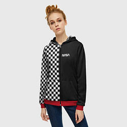 Толстовка на молнии женская NASA, цвет: 3D-красный — фото 2