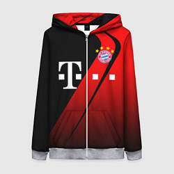 Толстовка на молнии женская FC Bayern Munchen Форма, цвет: 3D-меланж