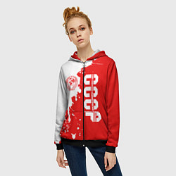 Толстовка на молнии женская СССР, цвет: 3D-черный — фото 2
