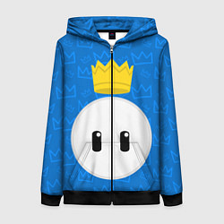 Толстовка на молнии женская Fall guys, цвет: 3D-черный