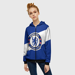 Толстовка на молнии женская Chelsea SPORT, цвет: 3D-черный — фото 2