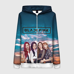 Толстовка на молнии женская BlackPink, цвет: 3D-белый