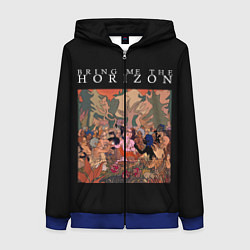 Толстовка на молнии женская BRING ME THE HORIZON, цвет: 3D-синий