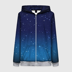 Женская толстовка на молнии Звездное небо
