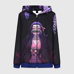 Толстовка на молнии женская НЕДЗУКА, цвет: 3D-синий