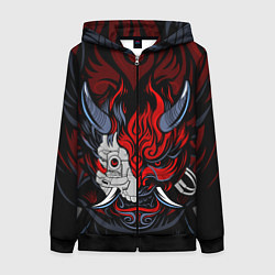 Толстовка на молнии женская SAMURAI LVL UP, цвет: 3D-черный