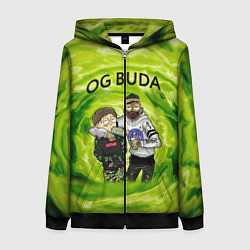 Толстовка на молнии женская Репер - OG Buda, цвет: 3D-черный