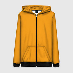 Женская толстовка на молнии Цвет Шафран без рисунка