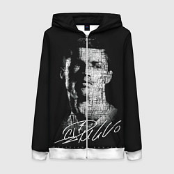 Женская толстовка на молнии Кристиано Рональдо автограф