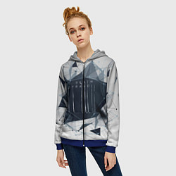 Толстовка на молнии женская DEATH STRANDING, цвет: 3D-синий — фото 2