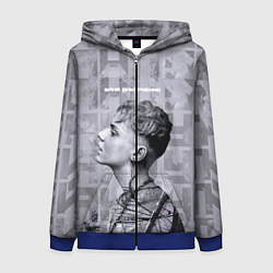 Толстовка на молнии женская Ваня Дмитриенко, цвет: 3D-синий