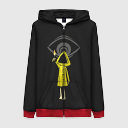 Толстовка на молнии женская Little Nightmares 2, цвет: 3D-красный