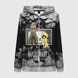 Толстовка на молнии женская Little Nightmares 2, цвет: 3D-меланж