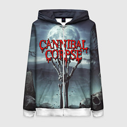 Толстовка на молнии женская CANNIBAL CORPSE, цвет: 3D-белый