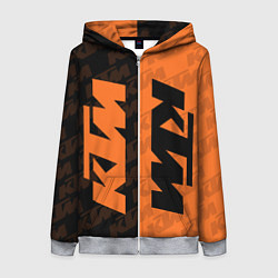 Толстовка на молнии женская KTM КТМ Z, цвет: 3D-меланж