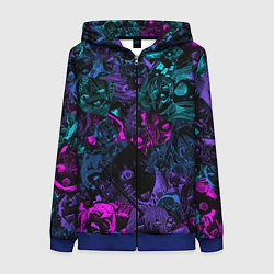 Женская толстовка на молнии Neon Ahegao