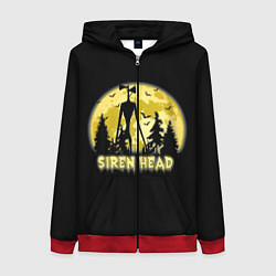 Женская толстовка на молнии Siren Head Yellow Moon