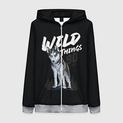 Толстовка на молнии женская Wild Things, цвет: 3D-меланж