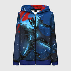 Толстовка на молнии женская Поднятие уровня Аниме, цвет: 3D-синий
