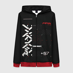 Женская толстовка на молнии CuberPunk 2077