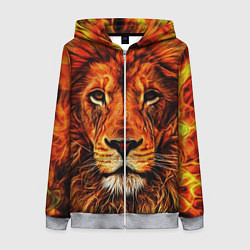 Толстовка на молнии женская LION, цвет: 3D-меланж