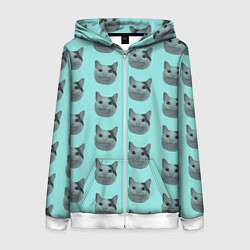 Толстовка на молнии женская ШТОШ, цвет: 3D-белый