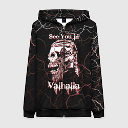 Толстовка на молнии женская Ragnarr, цвет: 3D-черный