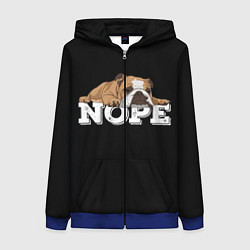 Женская толстовка на молнии Ленивый Бульдог