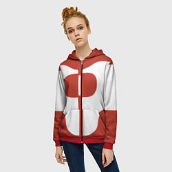 Толстовка на молнии женская Костюм Омни-Мэна, цвет: 3D-красный — фото 2