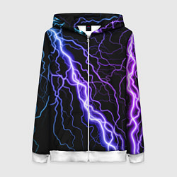 Женская толстовка на молнии НЕОНОВАЯ МОЛНИЯ ГРОЗА