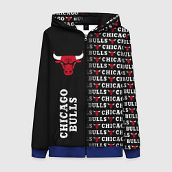 Толстовка на молнии женская CHICAGO BULLS 7, цвет: 3D-синий