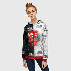 Толстовка на молнии женская WAR THUNDER ВАР ТАНДЕР, цвет: 3D-красный — фото 2