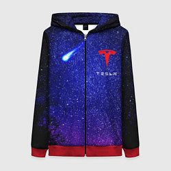 Толстовка на молнии женская TESLA КОМЕТА, цвет: 3D-красный