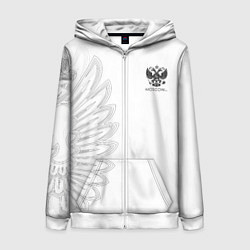 Толстовка на молнии женская Russia MSKSide - Colorless, цвет: 3D-белый