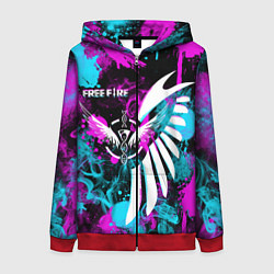 Женская толстовка на молнии FREE FIRE NEON
