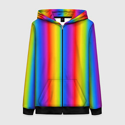 Толстовка на молнии женская Color gradient, цвет: 3D-черный