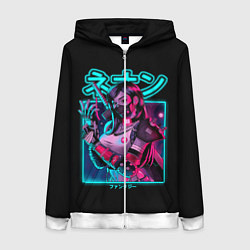 Женская толстовка на молнии Neon girl